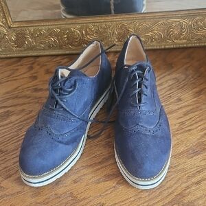 Men's Blue Lace-Up Shoes